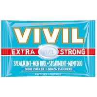Bomboane VIVIL EXTRA STRONG cu spearmint si mentol FARA ZAHAR 25g
