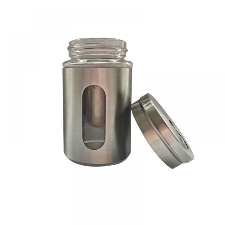 Set de 6 borcane condimente, Enforose, 100ml, inox, 8x4.5cm