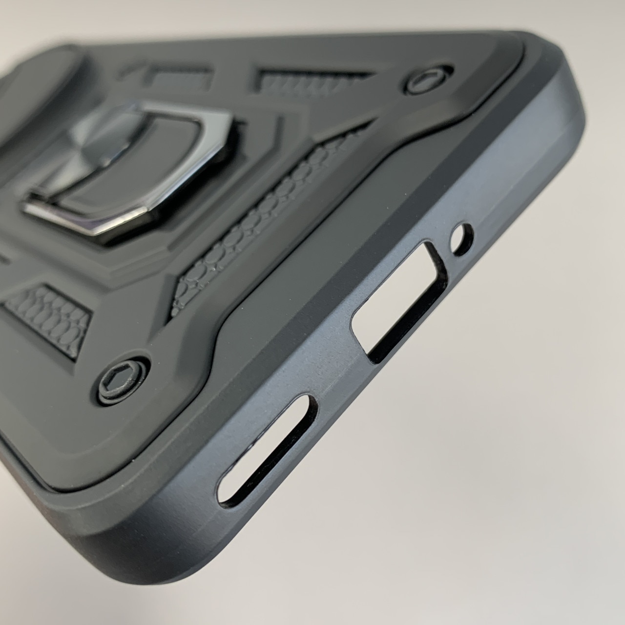 Husa telefon Mat-Tech compatibila cu Xiaomi Redmi Note 14 Pro 5G, Protectie Camera, Inel, Magnet, Anti-Shock, Rugged Protection, Negru