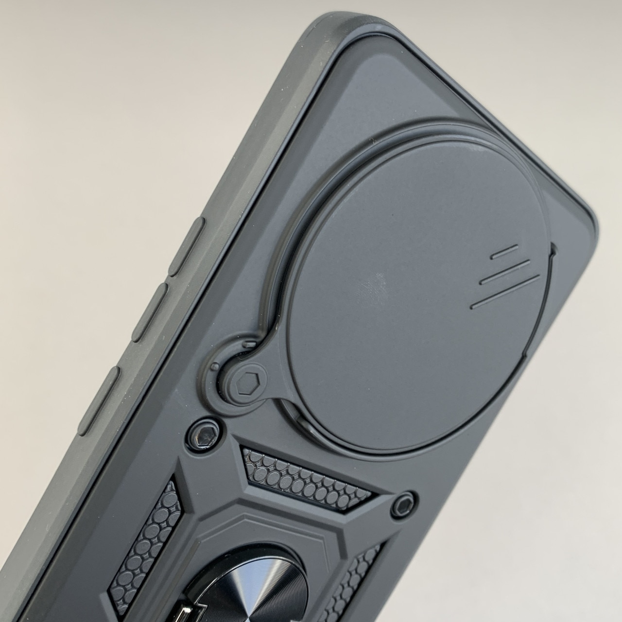 Husa telefon Mat-Tech compatibila cu Xiaomi Redmi Note 14 Pro 5G, Protectie Camera, Inel, Magnet, Anti-Shock, Rugged Protection, Negru