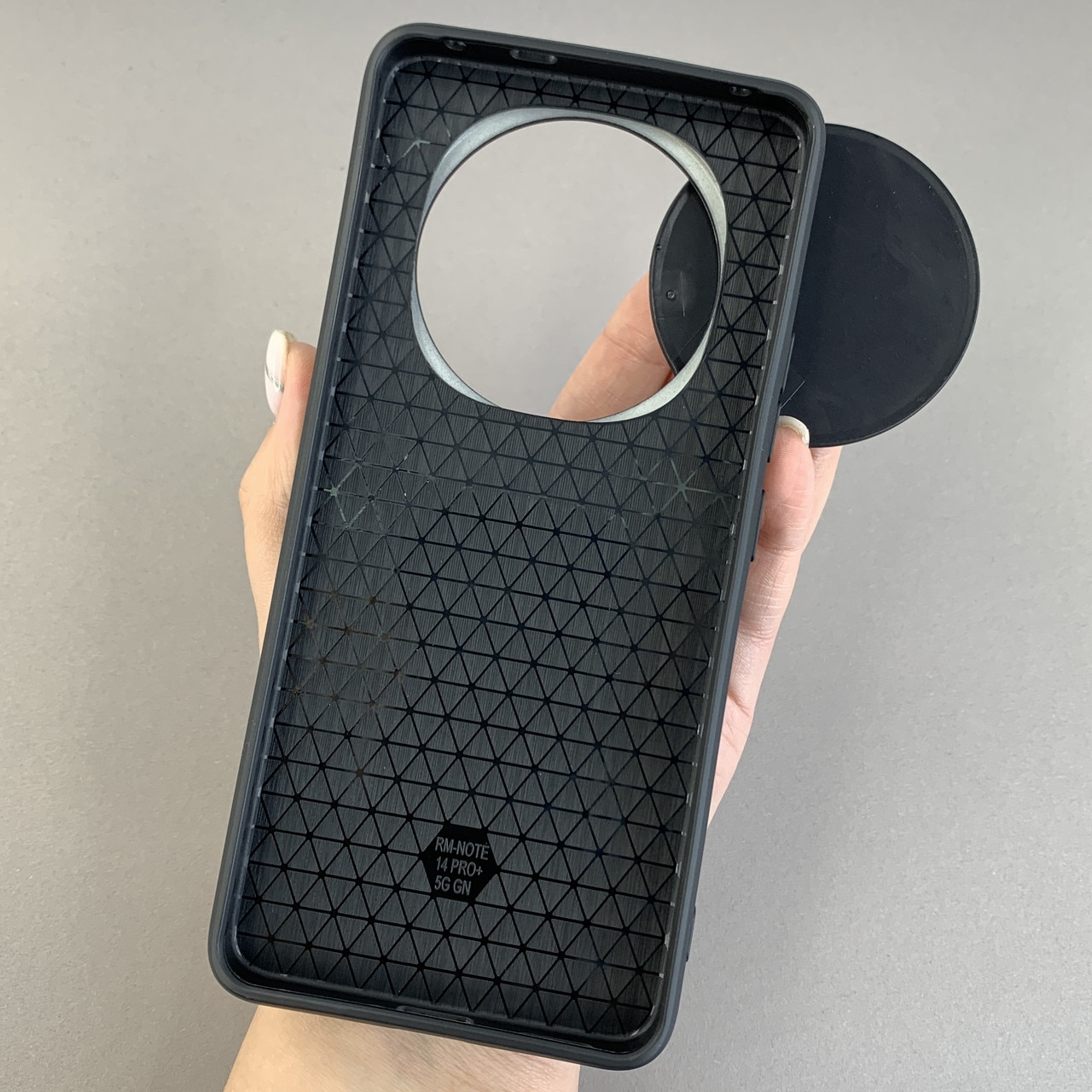 Husa telefon Mat-Tech compatibila cu Xiaomi Redmi Note 14 Pro 5G, Protectie Camera, Inel, Magnet, Anti-Shock, Rugged Protection, Negru
