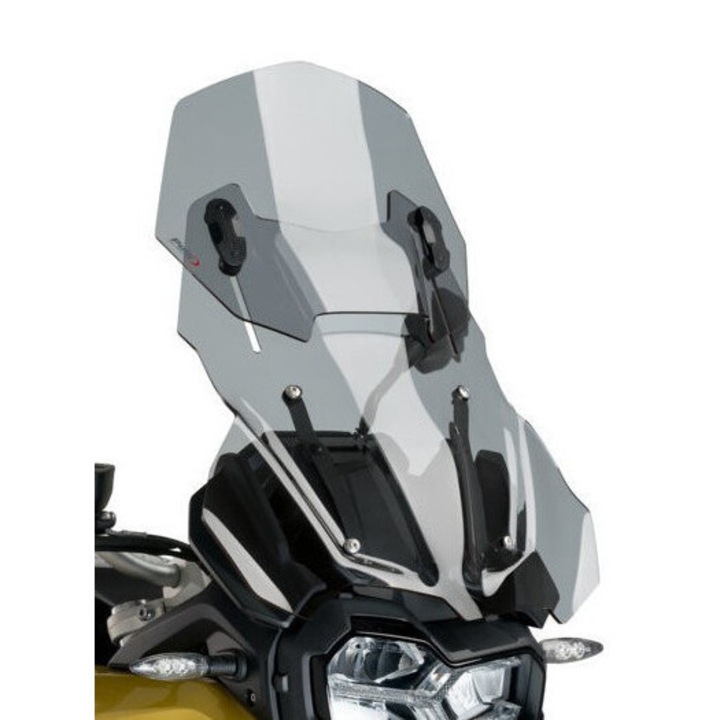 Предно стъкло за мотоциклет PUIG с регулируем спойлер, 490x420 мм, лек дим, за BMW F750GS/F850GS/Adventure 2018-2022