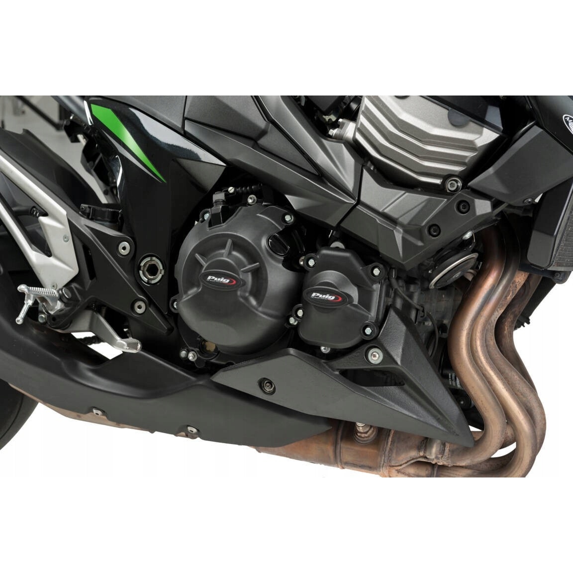 Set capace motor Puig, pentru Kawasaki Z800 2013-2016, 4mm, negru
