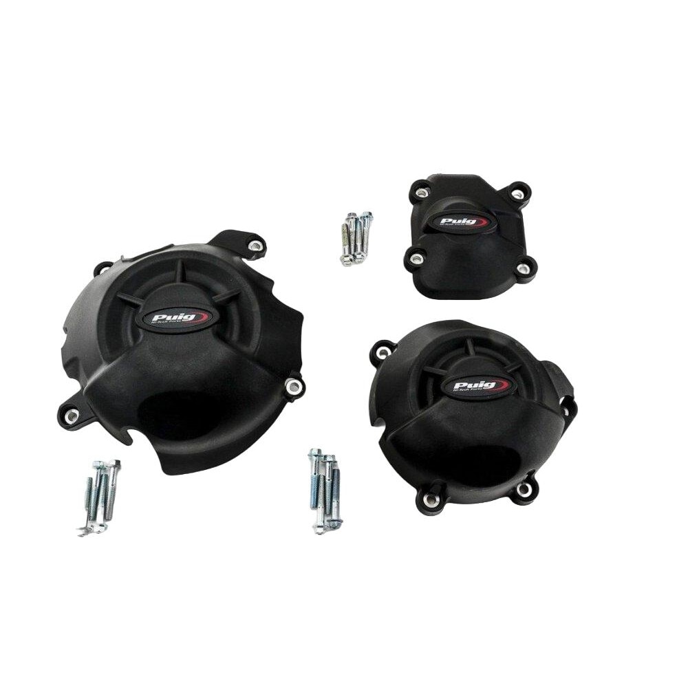 Set capace motor Puig, pentru Kawasaki Z800 2013-2016, 4mm, negru
