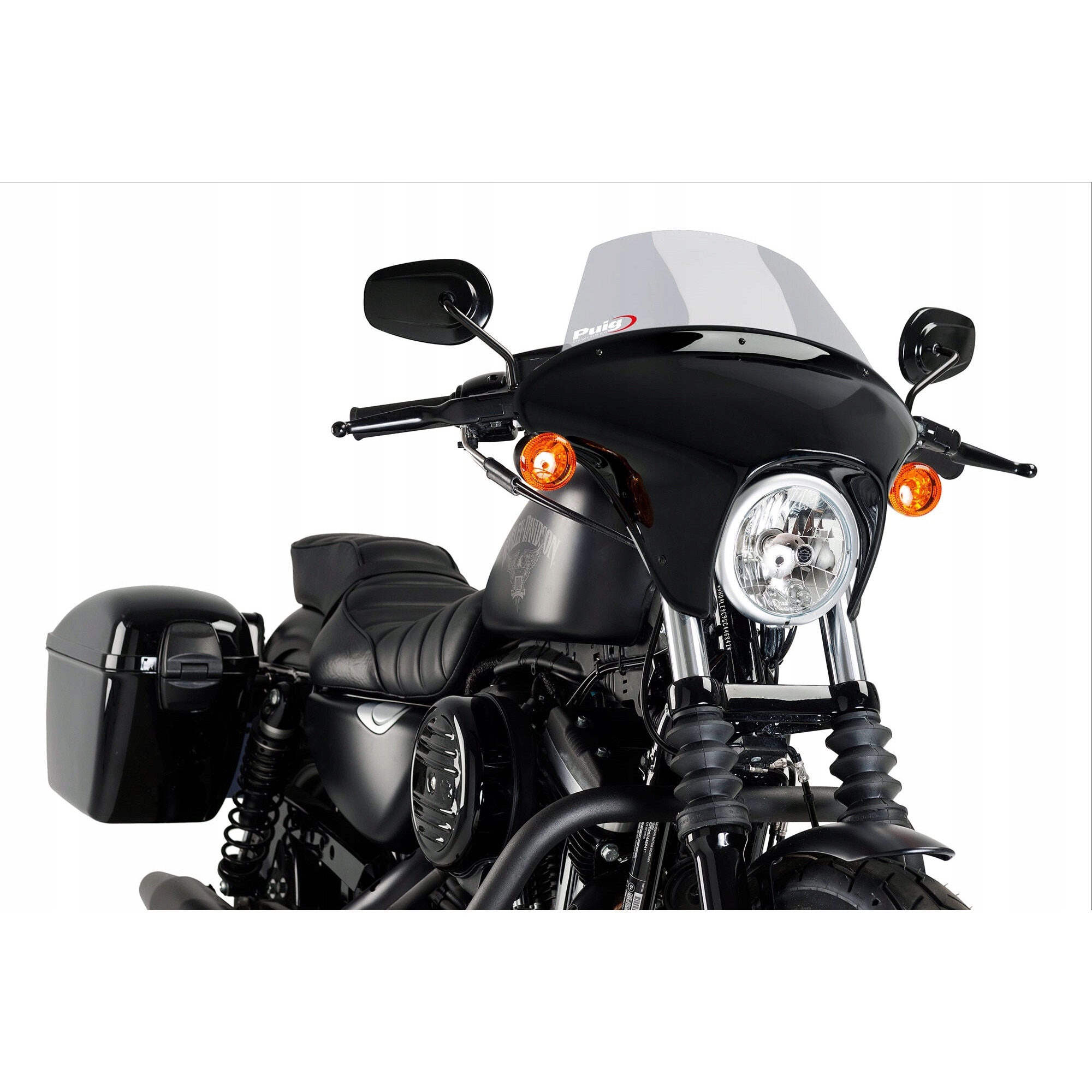 Harley-Davidson 5パネルキャンパー　ナイロン Parbriz moto, PUIG Batwing SML pentru Harley-Davidson Sportster