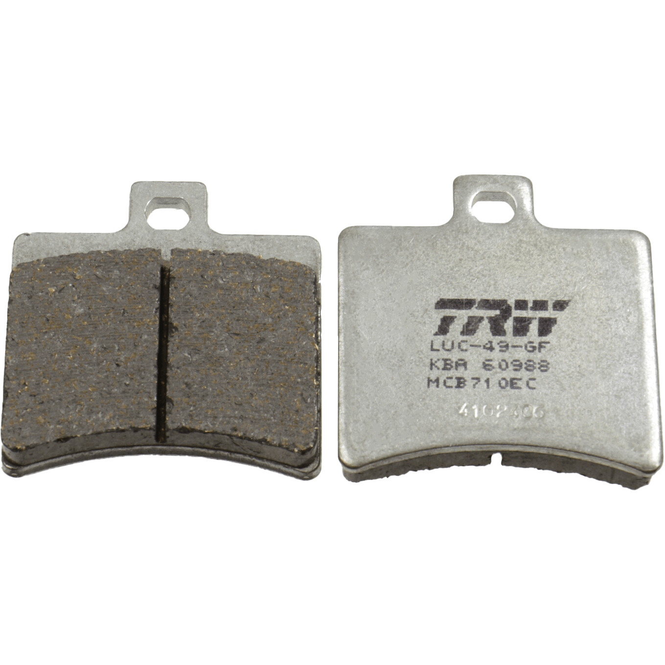 2 db fékbetét készlet TRW MCB710EC, 9.4mm, 53.27mm, 50.6mm