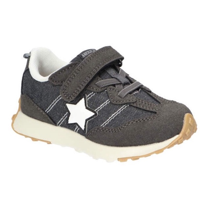 Детски обувки за момче, American Club, Es184, Ежедневни, стелка от естествена кожа, Сив