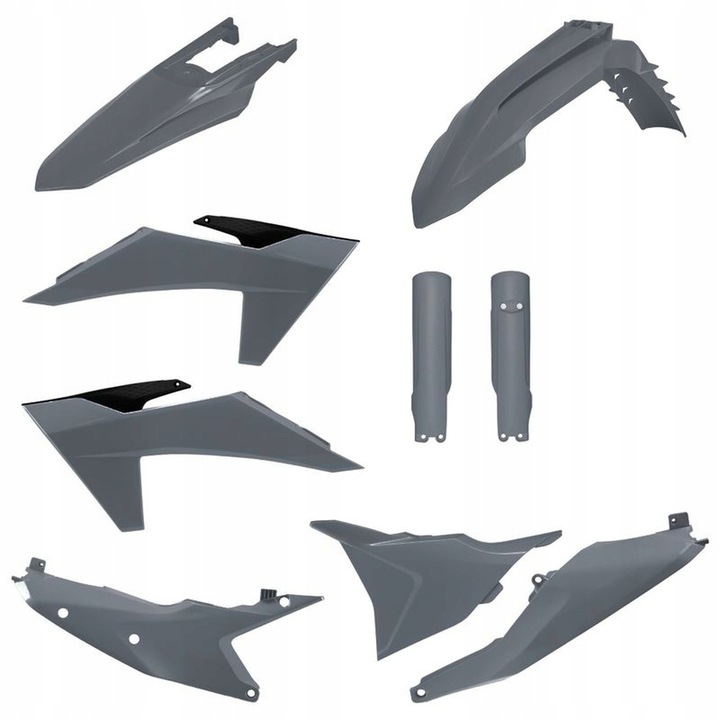 Kit carene plastic, Polisport, pentru KTM EXC/EXC-F/XC-W/XC-WF '24-'25, gri