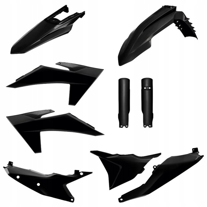 Kit carene plastic, Polisport, pentru KTM EXC/EXC-F/XC-W/XC-WF '24-'25, negru