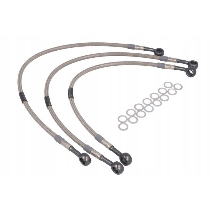 3 db rugalmas fékcső készlet, TRW, titán, 0,215 kg