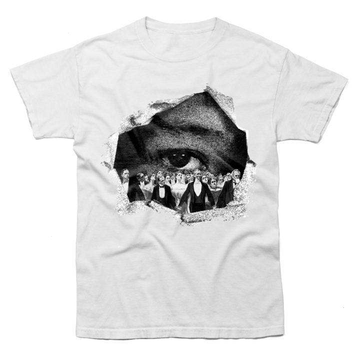 Tricou personalizat, Noevidence, design Dystopia, Alb, XL