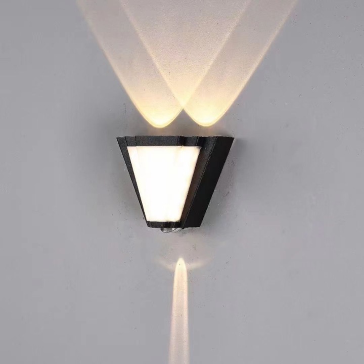 Aplica Led JIJU® Negru Exterior 10W Lumina Calda