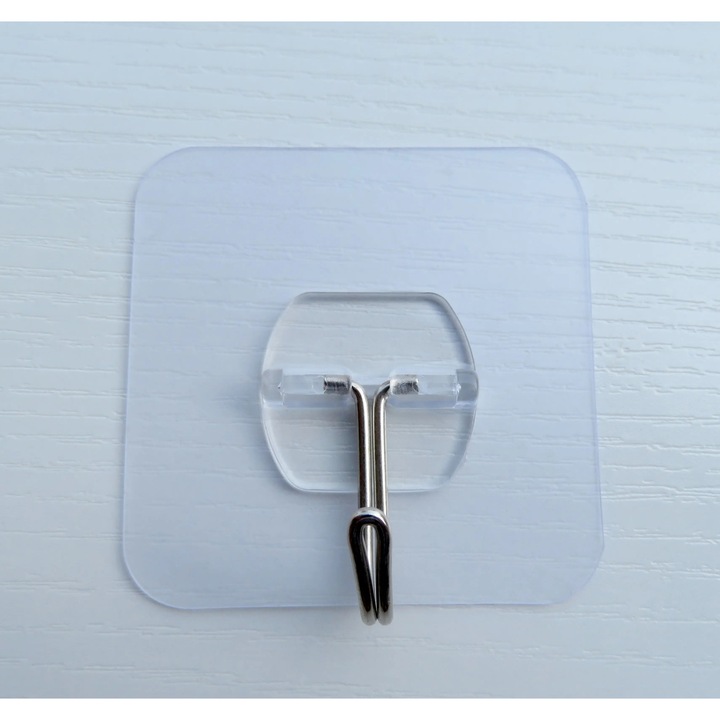 Carlig de perete transparent Set 10 bucati (punga)