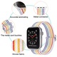 Bratara pentru Apple Watch, Nylon, Compatibil cu Apple Watch 6, 7, 8, 9, SE, 38/40/41mm, Apple Watch 10 42mm, JW-1-PGSBD-20-D, Black Green Red