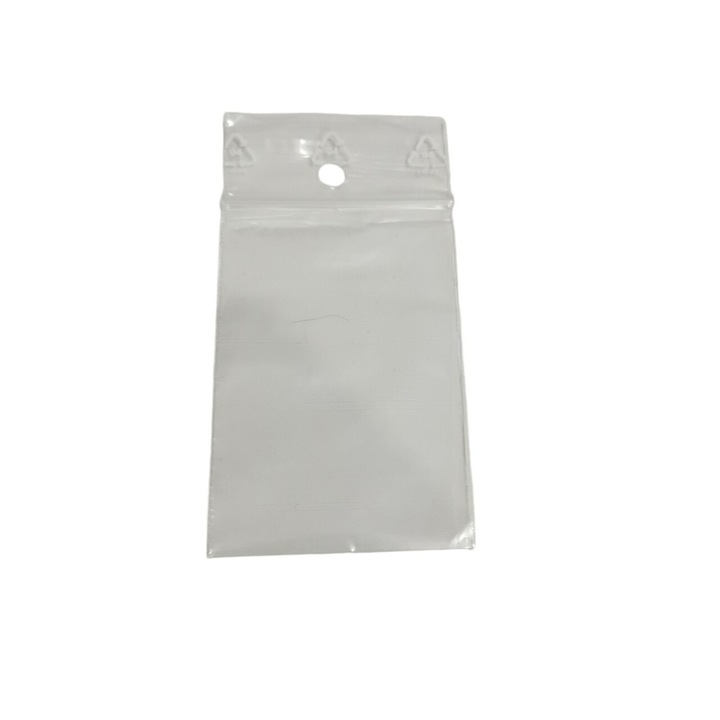 Set 100 bucati, pungi Ziplock, pentru Filatelie, interior 60x40 mm, Transparente