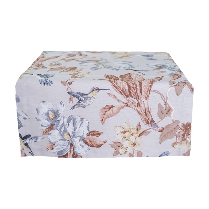 Bosfor Decor foltálló szőnyeg, Colibri minta, szennyeződésálló pamut, 50 x 120 cm, Barna