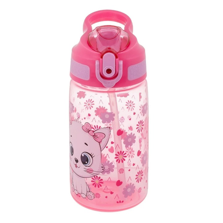 Детска бутилка за вода Pink Cat 500 ml