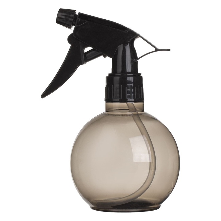 Фризьорска бутилка с помпа, Прозрачна, Черна, Пластмаса