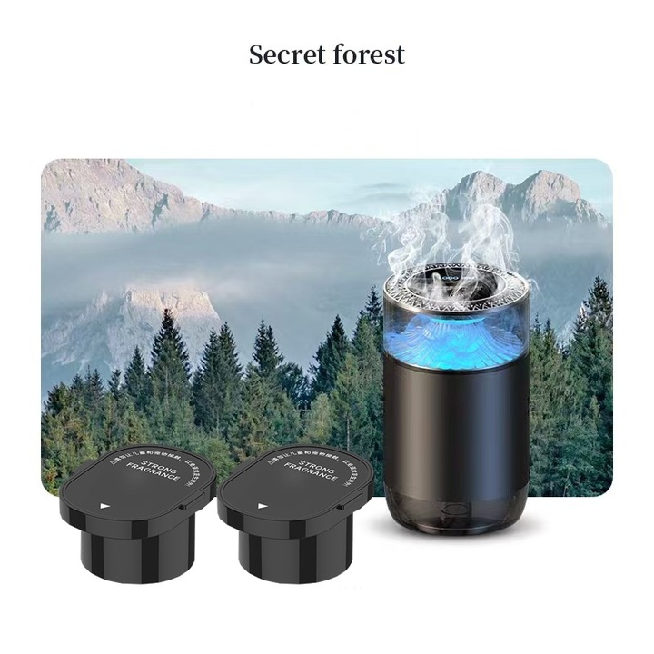 Autós légfrissítő ultrafinom permetezési technológiával, OVERTANG, vízesés ihlette dizájn, 900 mAh-s akkumulátor, természetes aroma