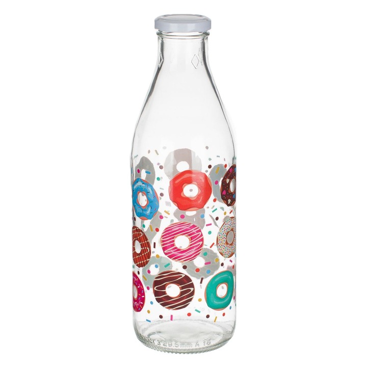 Üvegpalack fánk mintával 1l