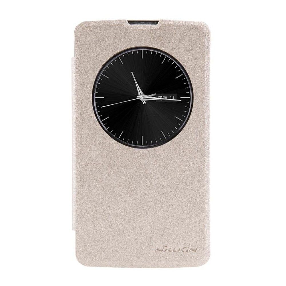 Husa de protectie telefon mobil Book Sparkle compatibila cu LG L Bello D335, Auriu