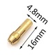 Set 20 buc coliere din alama pentru unelte rotative, aurii, 0.48x0.48x1.6cm