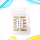 Set 20 buc coliere din alama pentru unelte rotative, aurii, 0.48x0.48x1.6cm