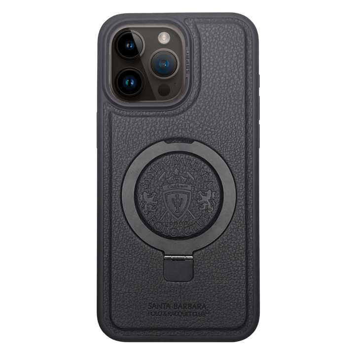 Prémium tok iPhone 15 Pro Max Santa Barbara Polo & Racquet Club Primo Black telefonhoz, Magsafe kompatibilis