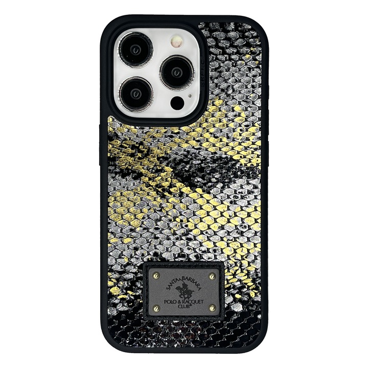 Prémium tok iPhone 15 Pro Max Santa Barbara Polo & Racquet Club Sagar Black telefonhoz, Magsafe kompatibilis