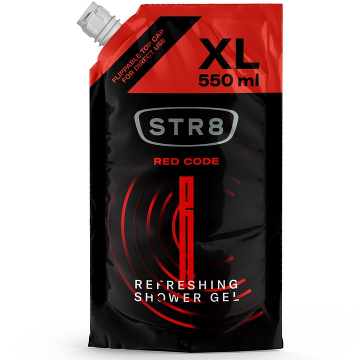 Rezerva gel de dus STR8, Red Code, Barbati, 550 ml