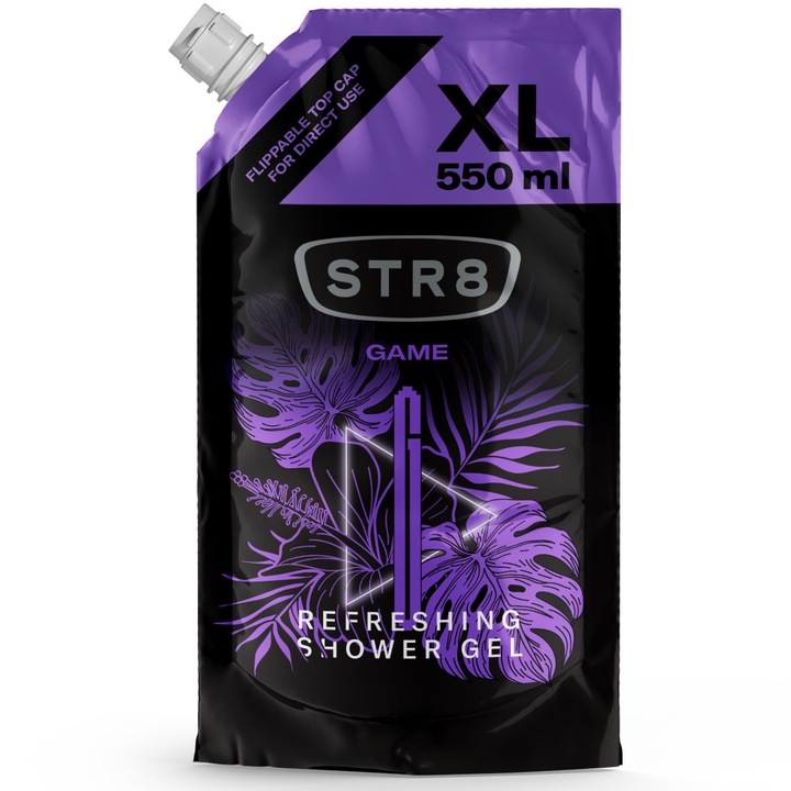 Rezerva gel de dus STR8, Game, Barbati, 550 ml