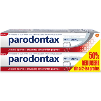 Pachet promo Pasta de dinti parodontax Whitening, 75 ml, 2 buc Pachet promo Pasta de dinti parodontax Whitening, 75 ml, 2 buc