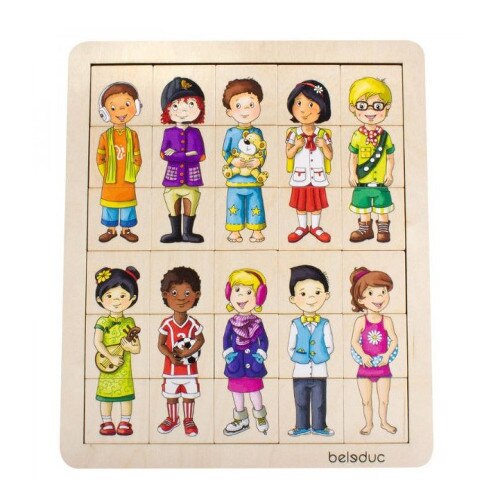 Puzzle Beleduc Amesteca si Potriveste Copiii Lumii