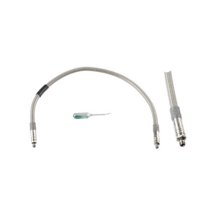 TRW rugalmas fékcső, 39cm, ezüst, acél