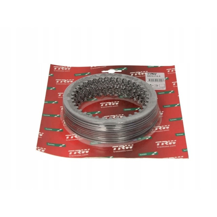 Set 9 discuri de ambreiaj TRW MES 374-9 pentru motociclete, rezistenta mare la uzura, compatibile cu BMW S1000 XR, 10x15cm