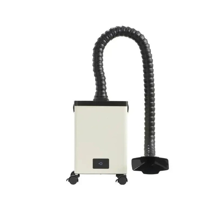 Füstszívó, 150W, 3 szűrési fokozat, 332m/h, fekete/fehér, 26,5x26,5x43 cm
