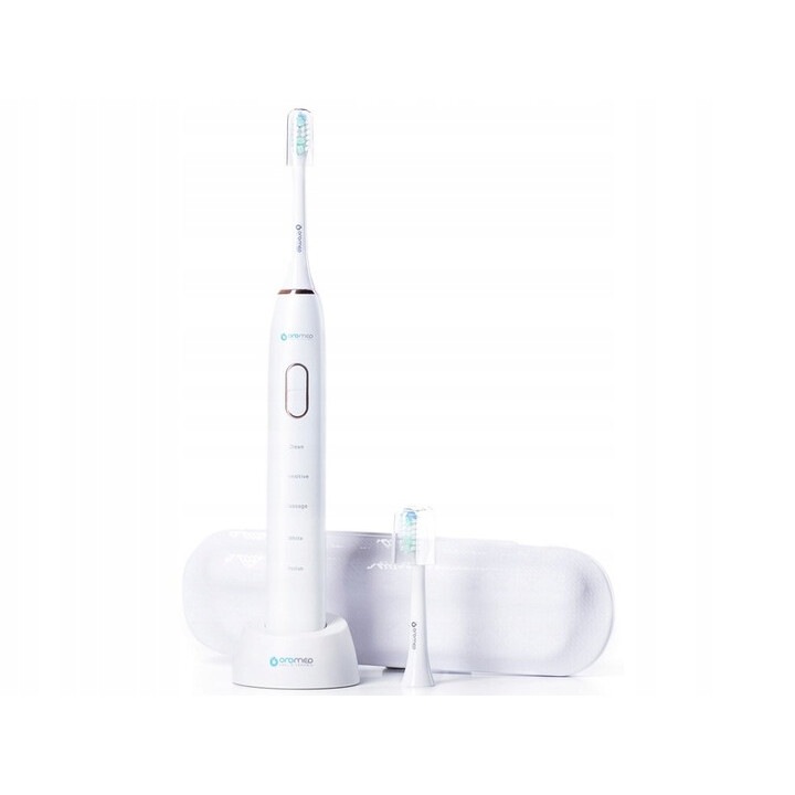 OROMED ORO-BRUSH sonic fogkefe, fehér, 2 fej, 15 üzemmód