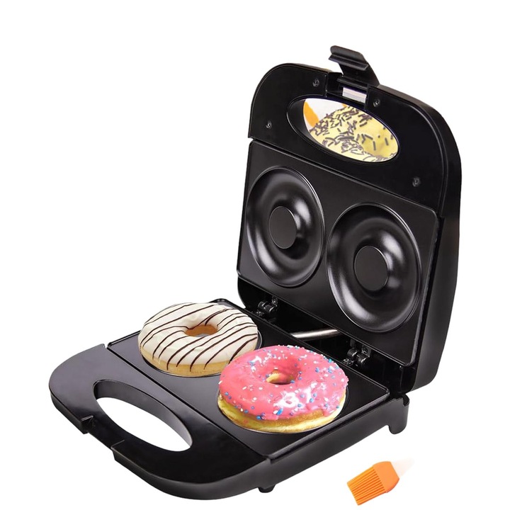 Машина за понички, Алуминий, Черен, 750 W