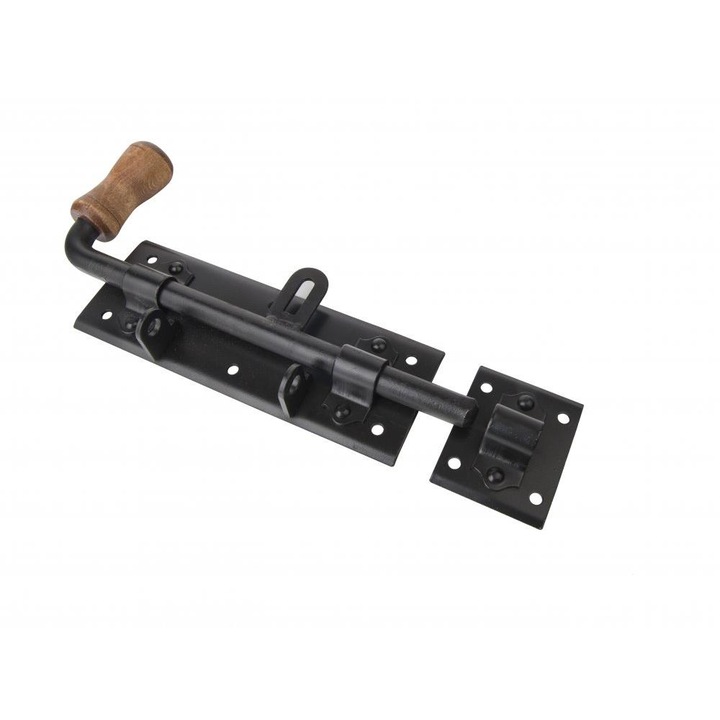 Резе, BKshop, Wrk 280C Винт За Прът С Дървена Дръжка 280x80 mm, Метален Материал, Използван За Врата, Шкаф, Прозорец, Рафт, Маса, Черен/Кафяв