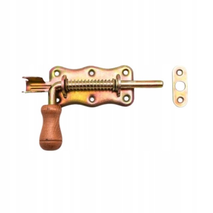 Zavor, BKshop, Wsp 150 Cremoneu Cu Arc Cu Maner Din Lemn 150x50 mm, Material Metal, Utilizat Pentru Poarta, Crom Auriu