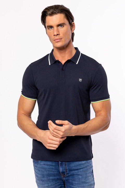 Heavy Tools, Tricou polo Dermos, Alb/Bleumarin, M