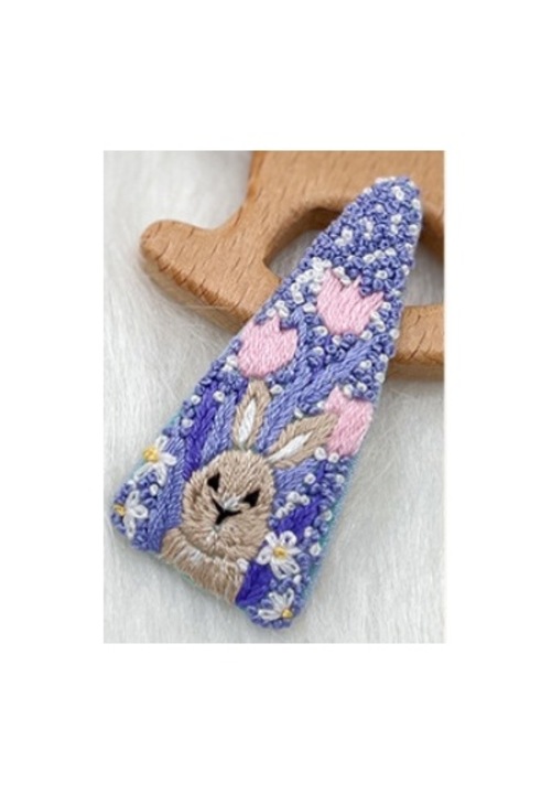 Hímzett hajcsat, Nyúl, Többszínű