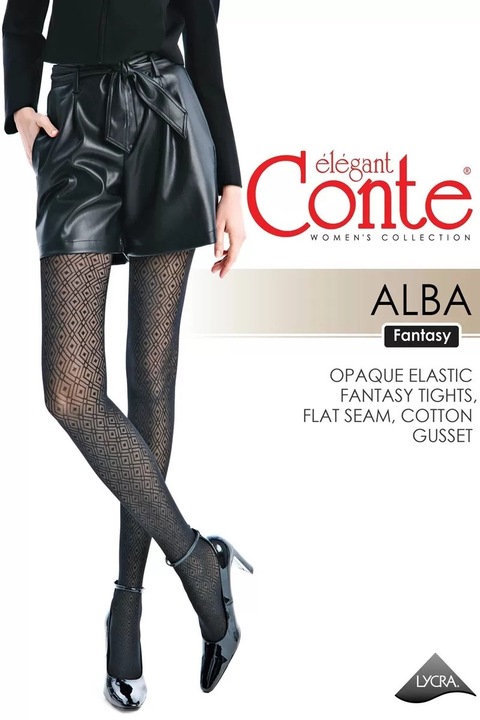Dresuri cu model geometric, Conte Fantasy Alba