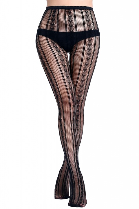 Ciorapi din plasa cu model WK05 49750, Negru, S-L