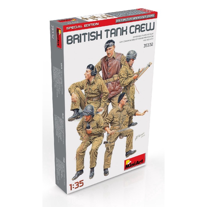 Kit Set figurine de construit MiniArt WWII British Tank Crew 5buc special edition 1:35 Mini 35332