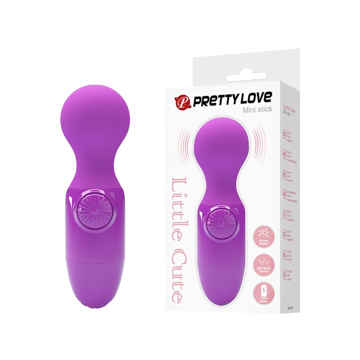 Pretty Love mini vibrátor, lila, vízálló, 2 sebességfokozat