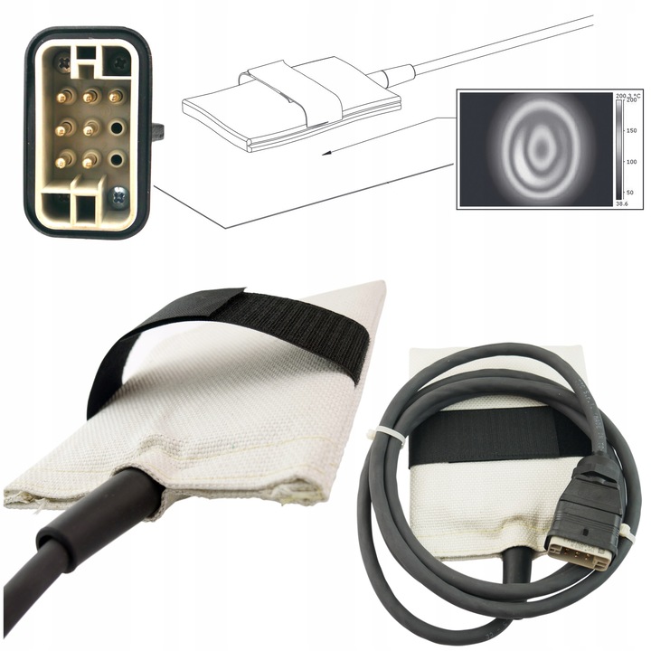 Manusa inductiva, Telwin, Pad inductor 801402, Pentru smart inductor 5000, Lungime 260 cm, Cu velcro, 1 bucata