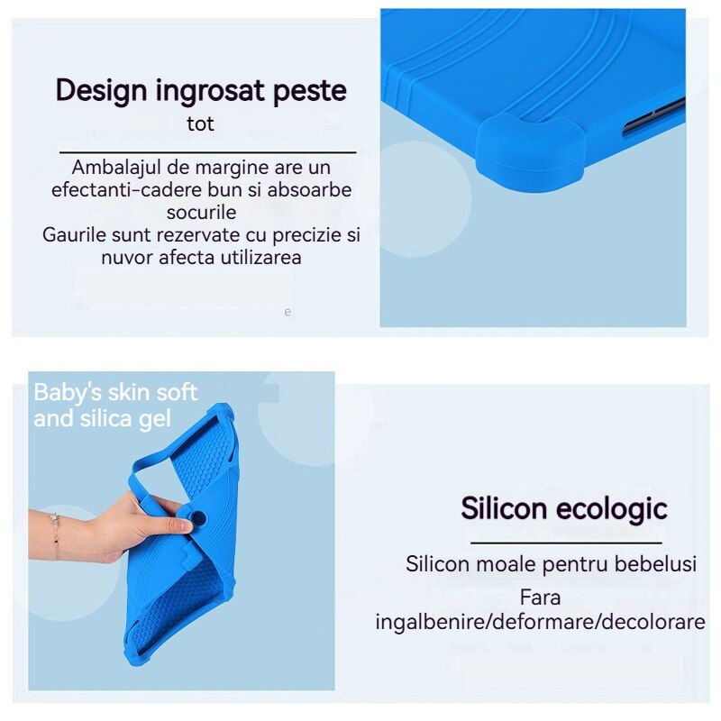 Husa pentru Lenovo Tab Plus 11.5 inch，Husa de protectie pentru tableta, Fudisenn®, Pentru Lenovo Tab Plus 2024, silicon, curcubeu, suport reglabil, protectie completa