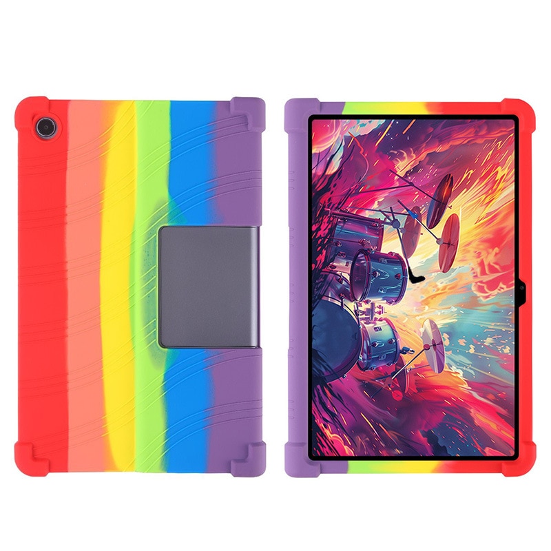 Husa pentru Lenovo Tab Plus 11.5 inch，Husa de protectie pentru tableta, Fudisenn®, Pentru Lenovo Tab Plus 2024, silicon, curcubeu, suport reglabil, protectie completa