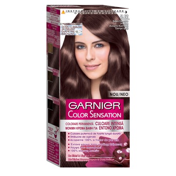 Vopsea de par permanenta cu amoniac Garnier Color Sensation 5.12 Saten deschis pretios, 110 ml Vopsea de par permanenta cu amoniac Garnier Color Sensation 5.12 Saten deschis pretios, 110 ml